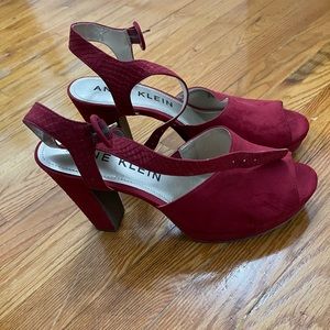 Red Anne Klein Wedge Heels